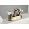 Kingston Brass KB5613PX Restoration 4" Centerset Bathroom Faucet, Antique Brass KB5613PX - alternate 6